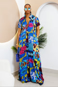 Adaobi Silk Ankara Kaftan