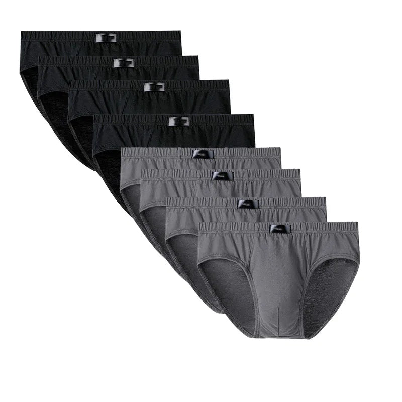 8Pcs  Fashion Men's Panties Mens Cotton Underwear Men Briefsr Bikini Pant Men Comfortable Sexy Slip Underpants L-6XL