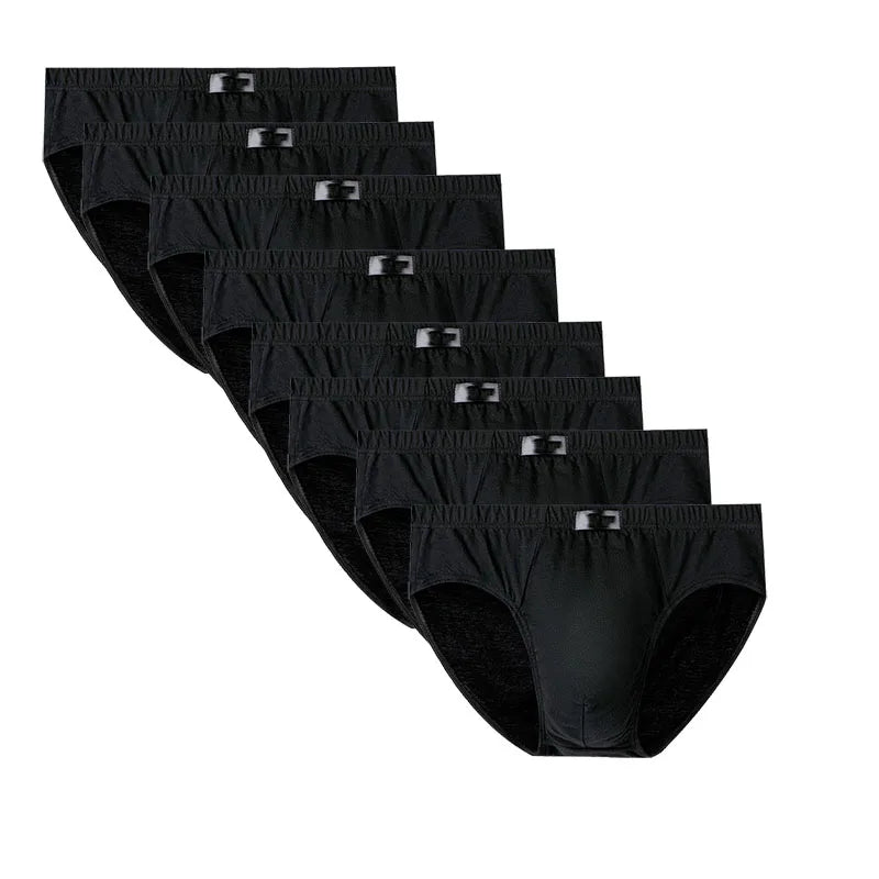 8Pcs  Fashion Men's Panties Mens Cotton Underwear Men Briefsr Bikini Pant Men Comfortable Sexy Slip Underpants L-6XL