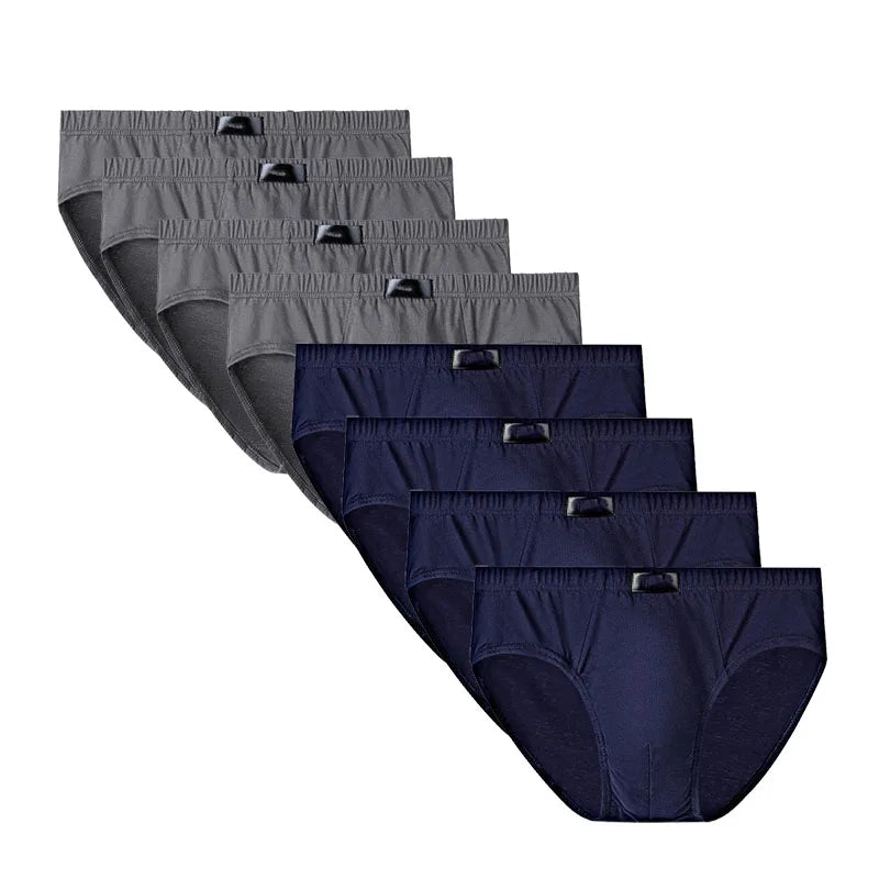 8Pcs  Fashion Men's Panties Mens Cotton Underwear Men Briefsr Bikini Pant Men Comfortable Sexy Slip Underpants L-6XL