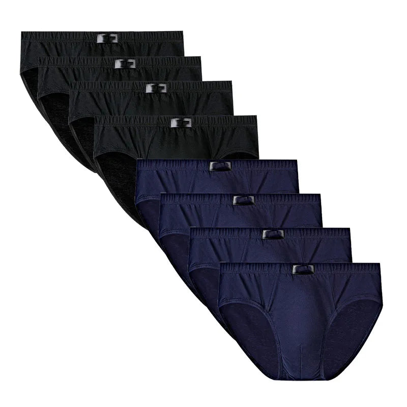 8Pcs  Fashion Men's Panties Mens Cotton Underwear Men Briefsr Bikini Pant Men Comfortable Sexy Slip Underpants L-6XL