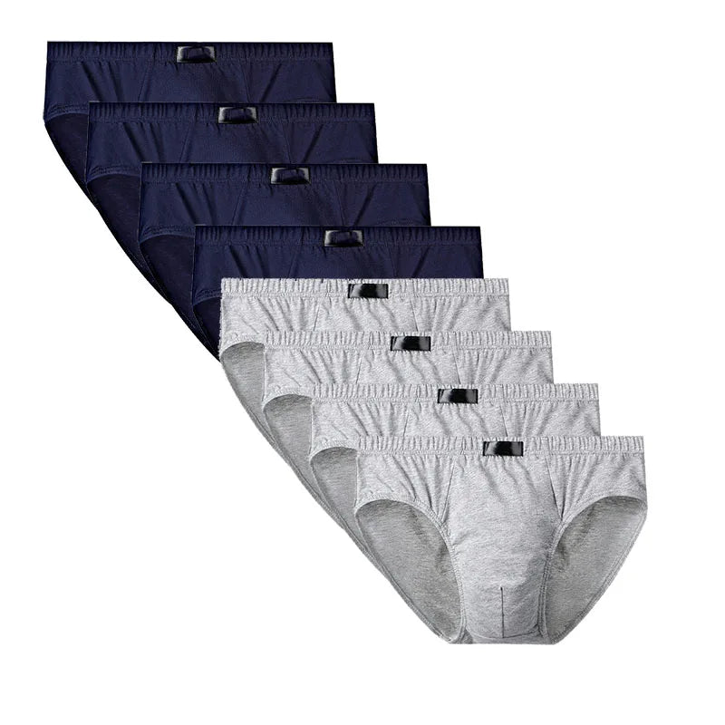 8Pcs  Fashion Men's Panties Mens Cotton Underwear Men Briefsr Bikini Pant Men Comfortable Sexy Slip Underpants L-6XL