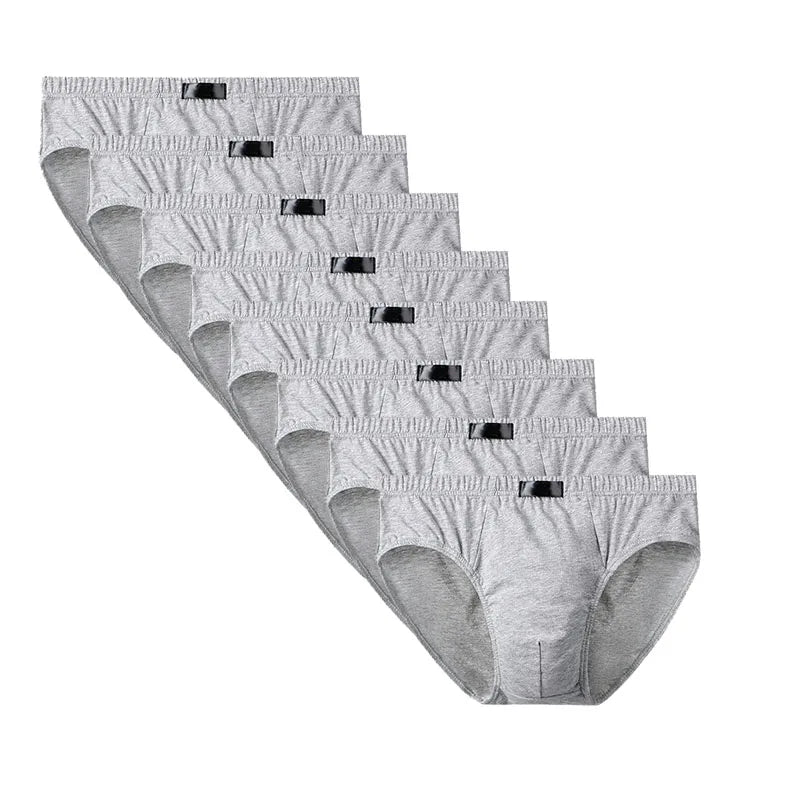 8Pcs  Fashion Men's Panties Mens Cotton Underwear Men Briefsr Bikini Pant Men Comfortable Sexy Slip Underpants L-6XL