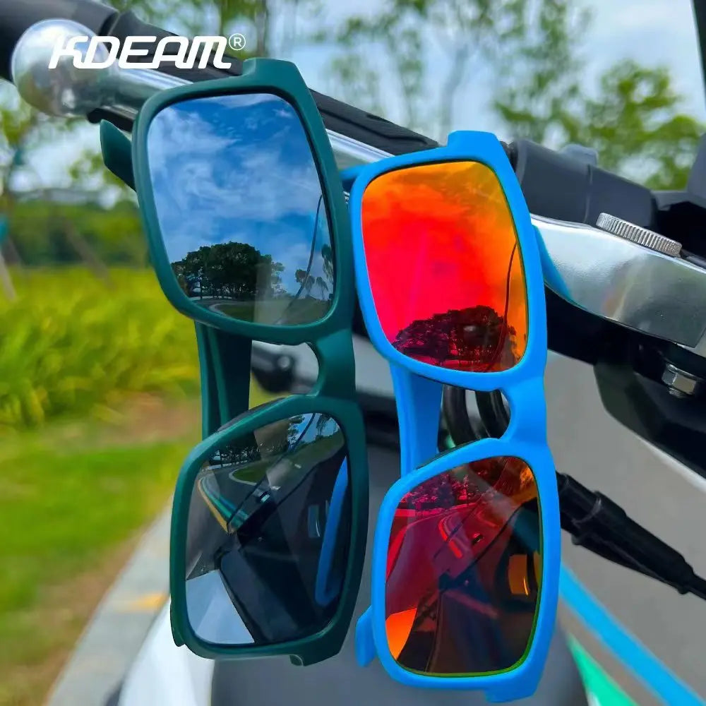 KDEAM Original Design Luxury Men Polarized Sunglasses Sports Driving Square Sun Glasses Fashion Women Shades ColorfulEyewear