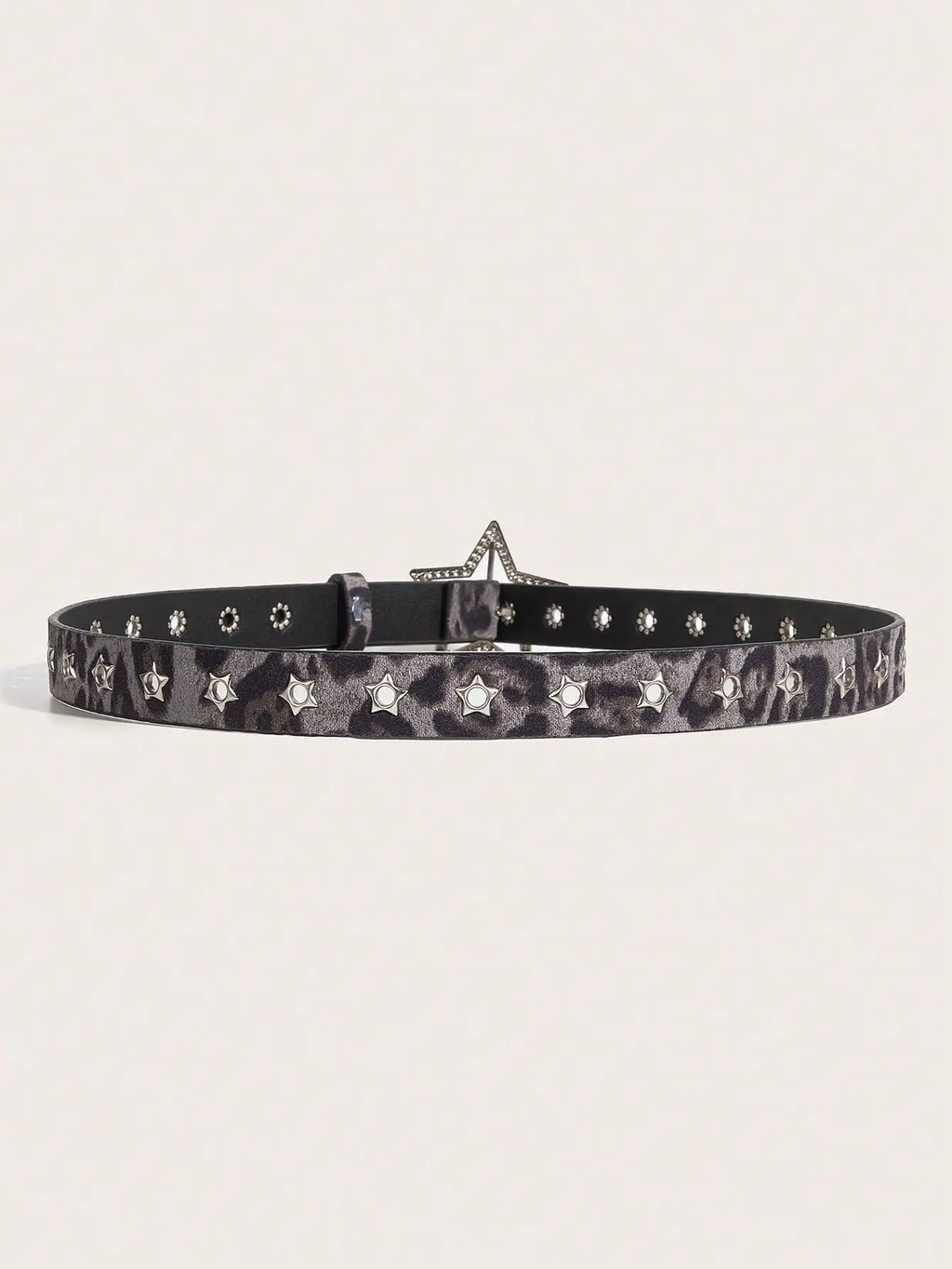 1pc Women's Y2K Star Studded Metal Hollow Star Belt, Suitable For Casual Daily Wear