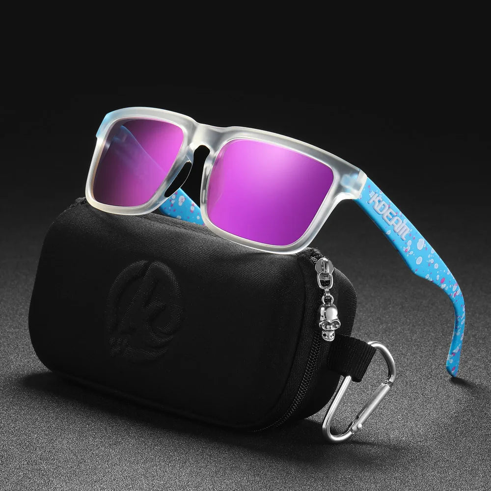 KDEAM Original Design Luxury Men Polarized Sunglasses Sports Driving Square Sun Glasses Fashion Women Shades ColorfulEyewear
