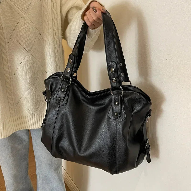 Soft Interior Compartment Shoulder Bags 2026 High Quality Contrasting Colors Bags for Women Fashion Zipper PU Women's Handbags