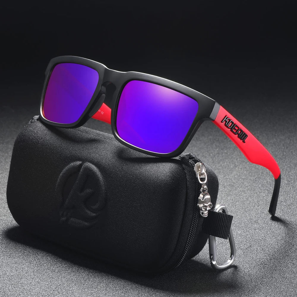 KDEAM Original Design Luxury Men Polarized Sunglasses Sports Driving Square Sun Glasses Fashion Women Shades ColorfulEyewear