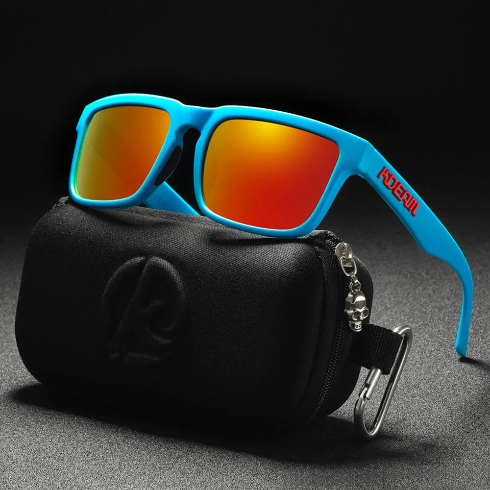 KDEAM Original Design Luxury Men Polarized Sunglasses Sports Driving Square Sun Glasses Fashion Women Shades ColorfulEyewear