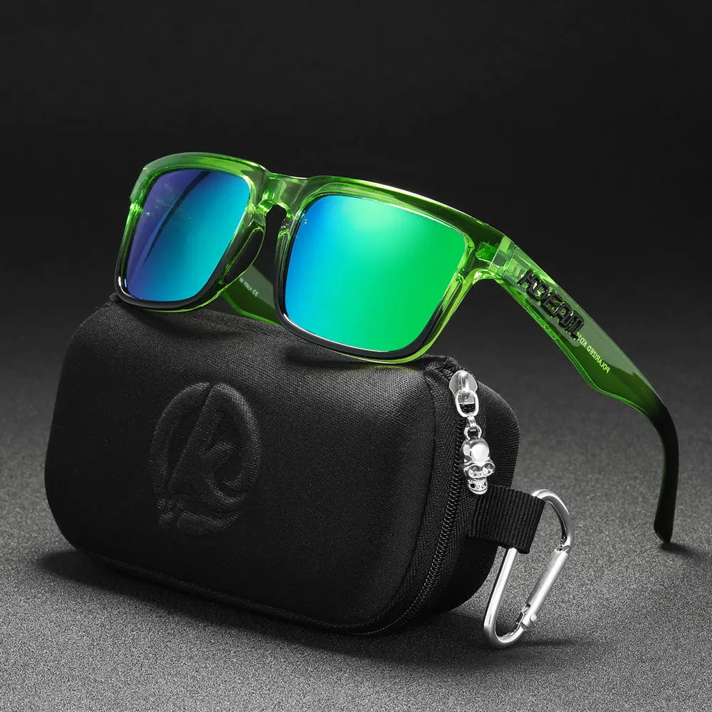 KDEAM Original Design Luxury Men Polarized Sunglasses Sports Driving Square Sun Glasses Fashion Women Shades ColorfulEyewear