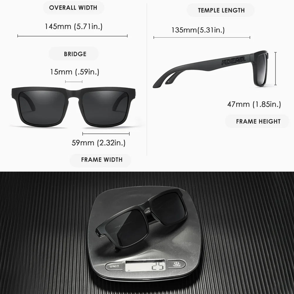 KDEAM Original Design Luxury Men Polarized Sunglasses Sports Driving Square Sun Glasses Fashion Women Shades ColorfulEyewear