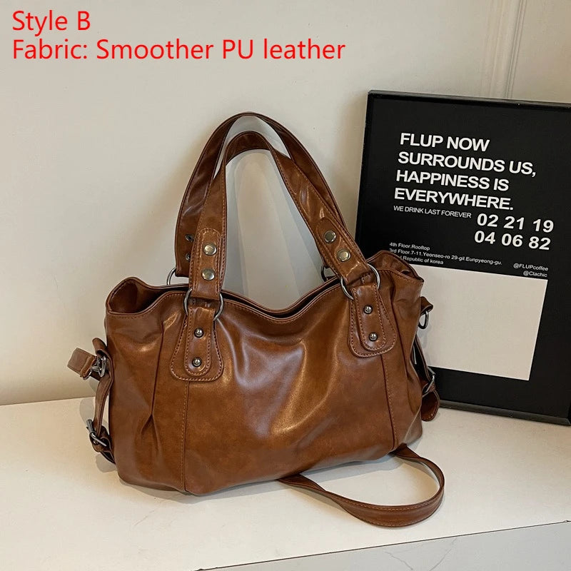 Soft Interior Compartment Shoulder Bags 2026 High Quality Contrasting Colors Bags for Women Fashion Zipper PU Women's Handbags