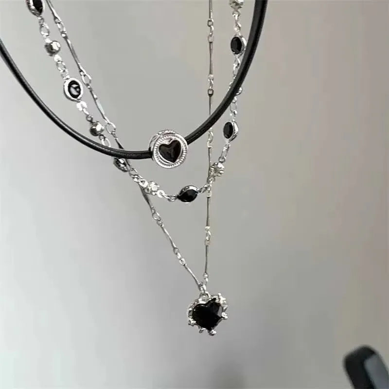 Y2K Cat Claw Star Heart Pendant Plush Leopard Bone Choker Charms Necklaces For Women Goth Aesthetic Accessories Grunge Jewelry