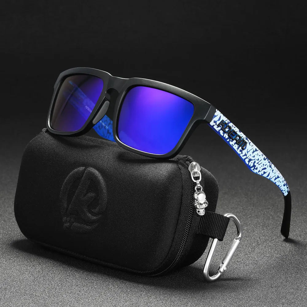 KDEAM Original Design Luxury Men Polarized Sunglasses Sports Driving Square Sun Glasses Fashion Women Shades ColorfulEyewear