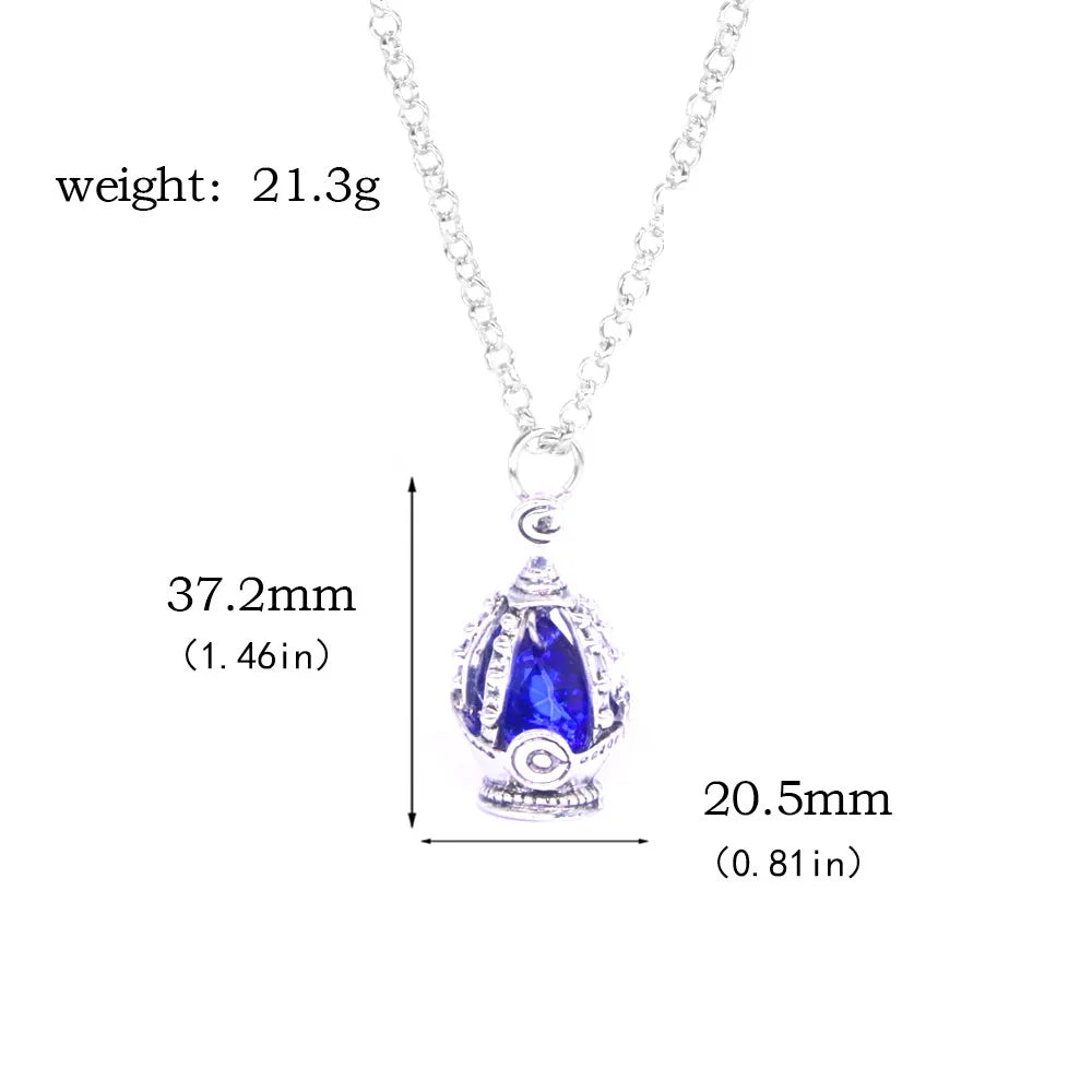 Anime Puella Magi Madoka Magica Cosplay Necklace Kaname Madoka Miki Sayaka Soul Gem Pendant Necklace Ring Set Fashion Jewelry