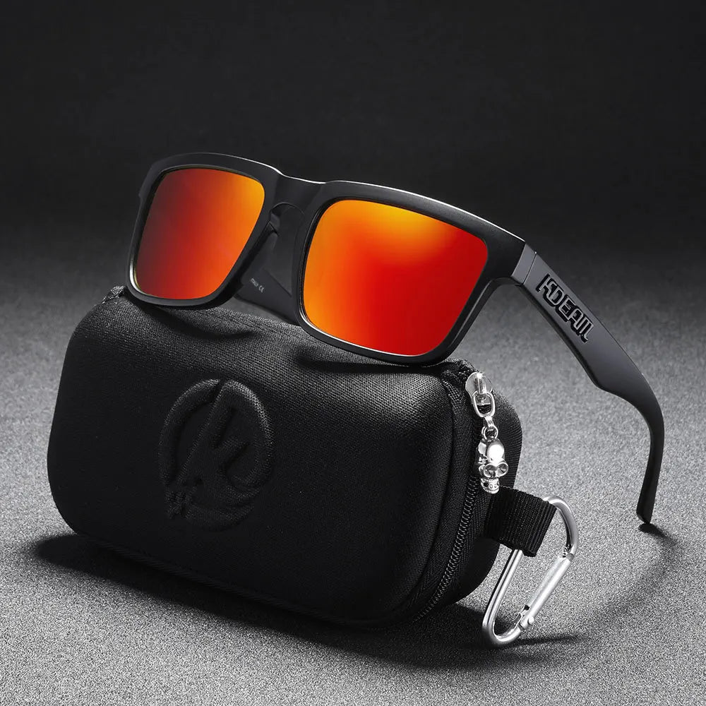 KDEAM Original Design Luxury Men Polarized Sunglasses Sports Driving Square Sun Glasses Fashion Women Shades ColorfulEyewear
