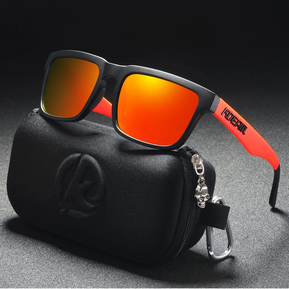 KDEAM Original Design Luxury Men Polarized Sunglasses Sports Driving Square Sun Glasses Fashion Women Shades ColorfulEyewear