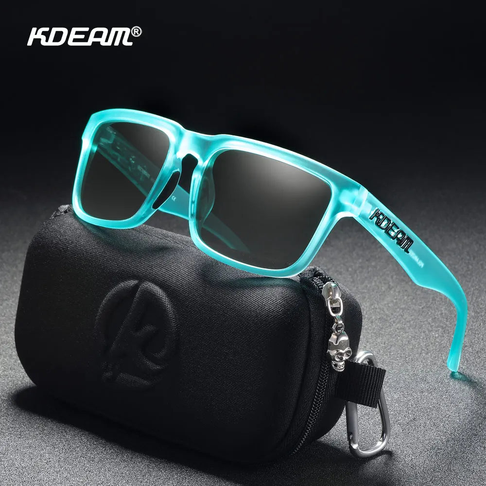 KDEAM Original Design Luxury Men Polarized Sunglasses Sports Driving Square Sun Glasses Fashion Women Shades ColorfulEyewear