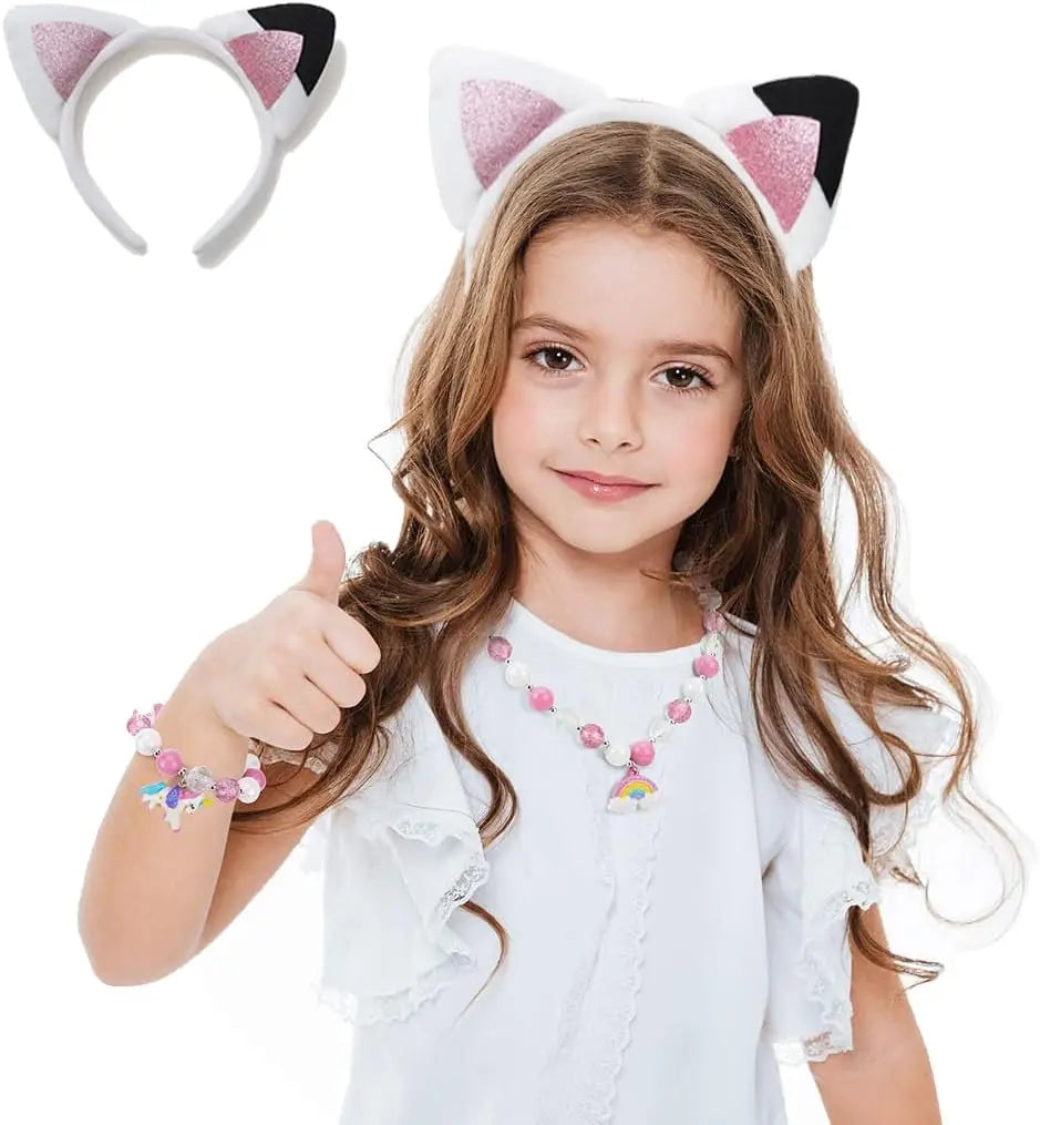 Gabby Dollhouse Headband for Girls Birthday Party Headbands with Cute Ear Cartoon Cosplay Headpiece Halloween Hair Accessories