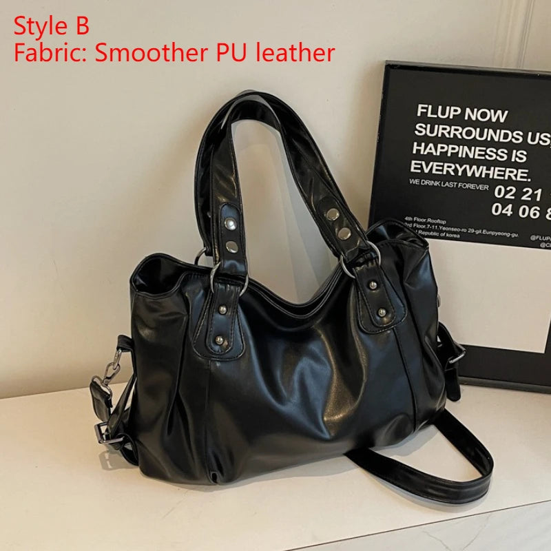 Soft Interior Compartment Shoulder Bags 2026 High Quality Contrasting Colors Bags for Women Fashion Zipper PU Women's Handbags
