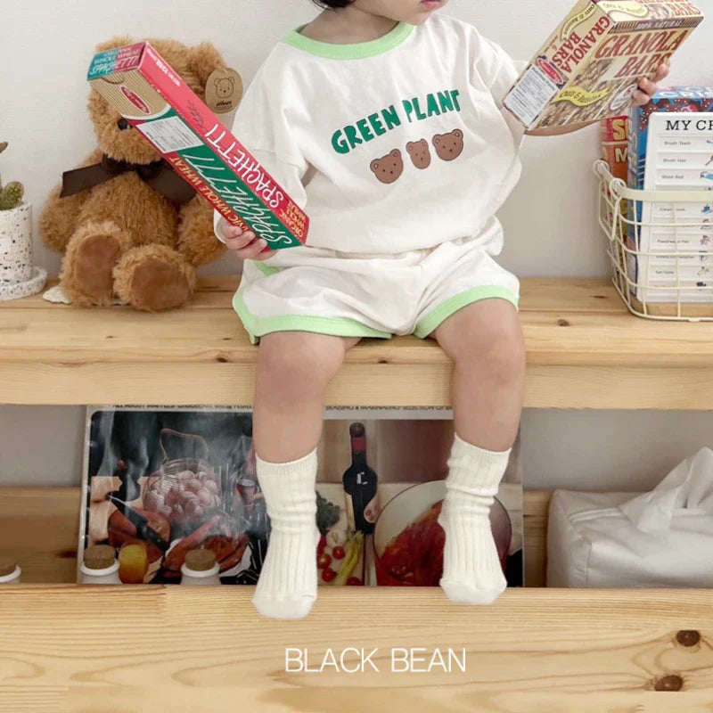 2pcs set T-shirts and Pants Green Planet