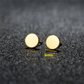 Tiny Stainless Steel Geometric Stud Earrings for Women Minimalist Round Star Moon Ear Studs Cross Heart Earings Punk Pendientes