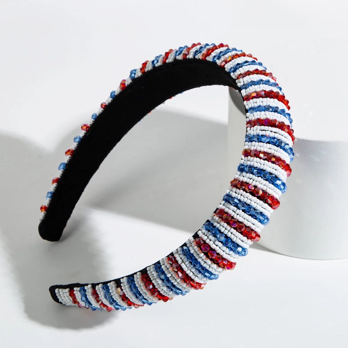 Handwoven Crystal Hair Bands From Europe And America, Women's Baroque Sponge Thickened Headband, Simple Hair Accessories
