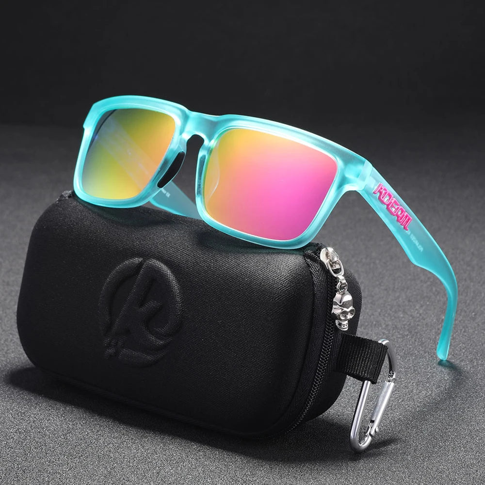 KDEAM Original Design Luxury Men Polarized Sunglasses Sports Driving Square Sun Glasses Fashion Women Shades ColorfulEyewear