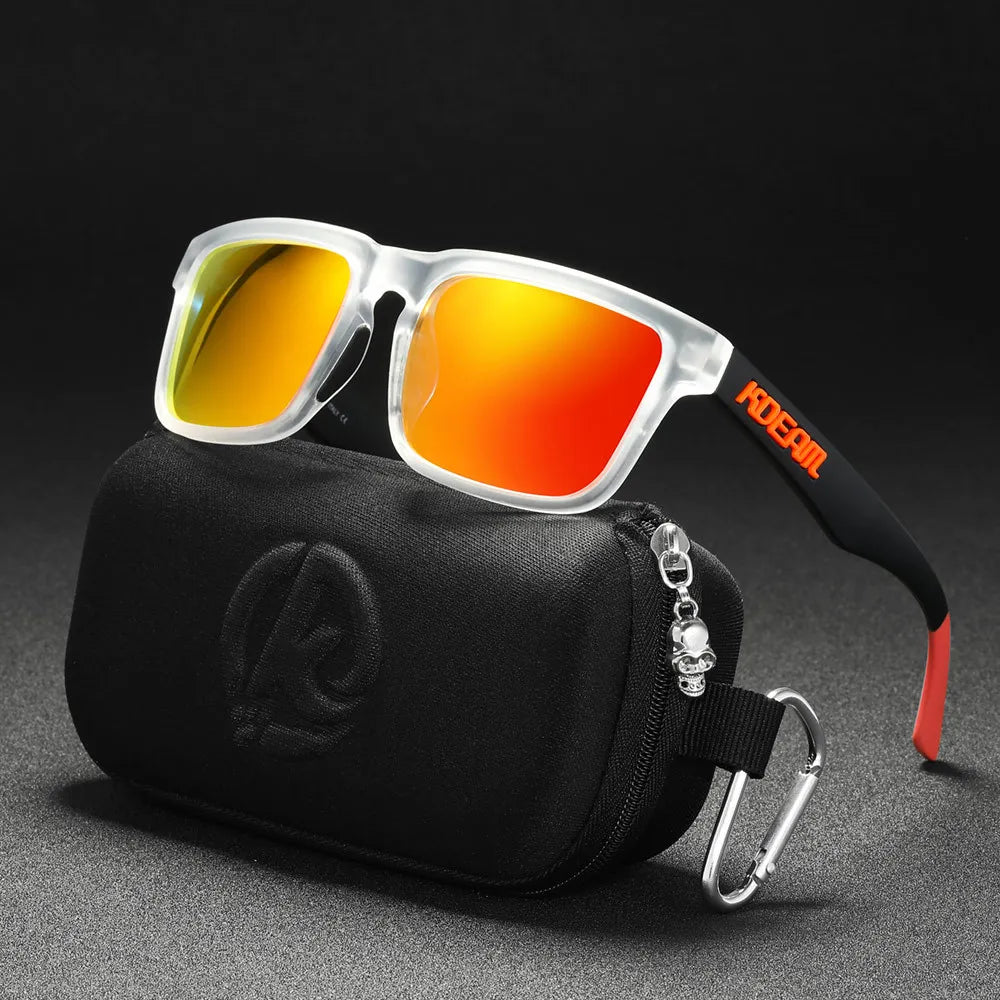 KDEAM Original Design Luxury Men Polarized Sunglasses Sports Driving Square Sun Glasses Fashion Women Shades ColorfulEyewear